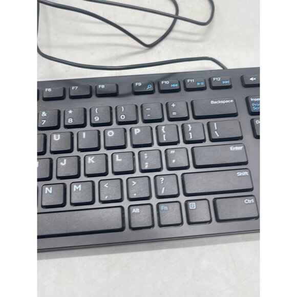 dell keyboard USB wire kb-216 black slim READ - Picture 5 of 11